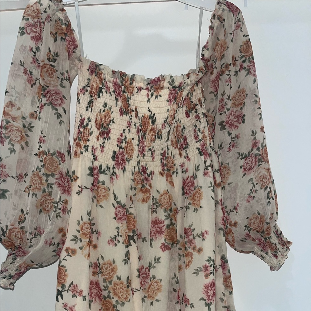 Floral off the shoulder dress